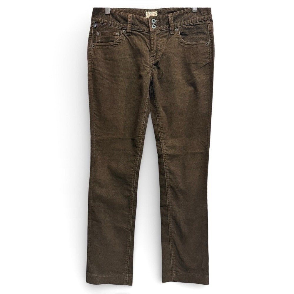 Ralph Lauren Y2K Kelly Brown Corduroy Low Rise Straight Leg Jeans Flap Pockets 6
